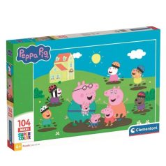   Clementoni 25017 Super Color Maxi puzzle - Peppa malac saras tócsában ugrál (104 db)