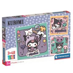   Clementoni 25027 Super Color négyzetes puzzle - Kuromi (3x48 db)