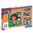 Clementoni 25078 Super Color puzzle - Dóra, a felfedező (3x48 db)