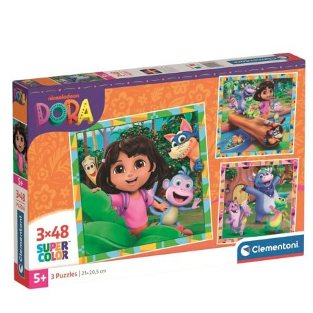 Clementoni 25078 Super Color puzzle - Dóra, a felfedező (3x48 db)