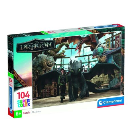 Clementoni 25079 Super Color puzzle - Így neveld a sárkányod (104 db)