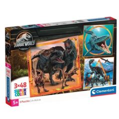  Clementoni 25314 Super Color 3 az 1-ben puzzle - Jurassic World (3x48 db)
