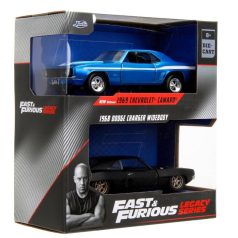   Jada Fast&Furious Twin Pack 1:32 kisautók - 1969 Chevrolet Camaro és 1968 Dodge Charger Widebody