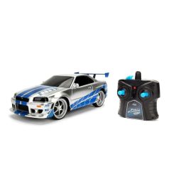   Jada Hollywood Rides RC autómodell Halálos iramban - Nissan Skyline GTR Candy Silver 1:24