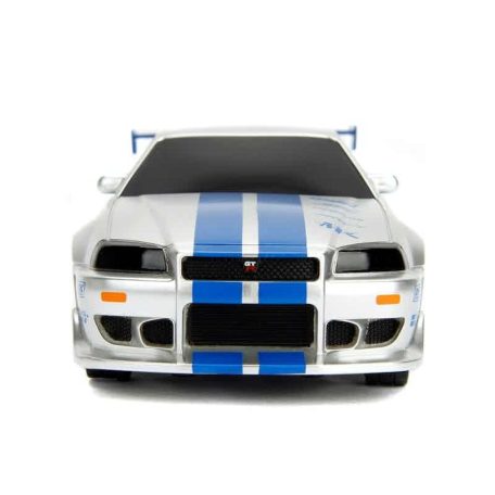 Jada Hollywood Rides RC autómodell Halálos iramban - Nissan Skyline GTR Candy Silver 1:24