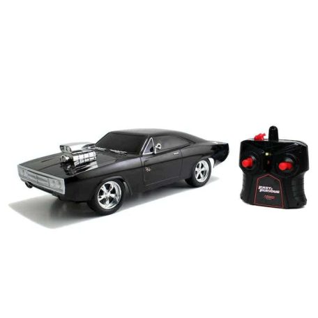 Jada Hollywood Rides RC autómodell Halálos iramban - Dodge Charger 1970 Glossy Black 1:24