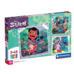   Clementoni 25321 Super Color puzzle - Disney Stitch (3x48 db)