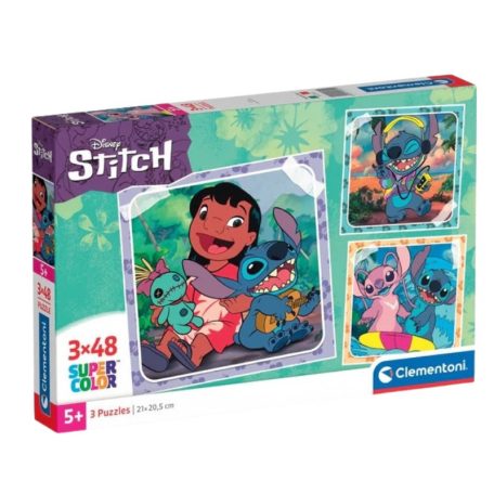 Clementoni 25321 Super Color puzzle - Disney Stitch (3x48 db)