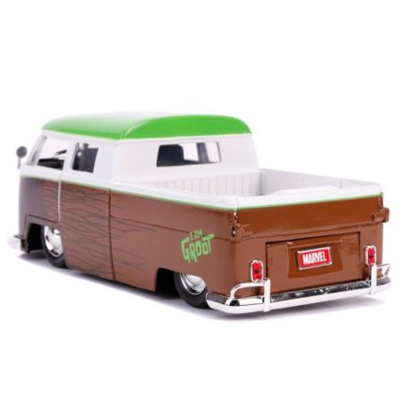 Jada Hollywood Rides Marvel - A Galaxis őrzői játékautó figurával - 1963 Volkswagen Bus Pickup és Groot
