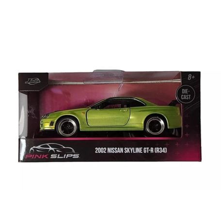Jada Toys Pink Slips - 2002 Nissan Skyline GT-R (R34) kisautó (1:32)