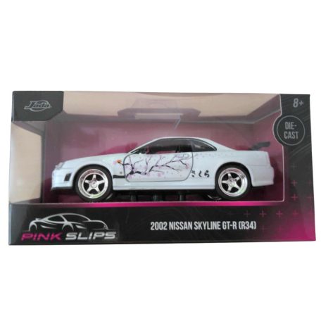 Jada Toys Pink Slips - 2002 Nissan Skyline GT-R (R34) kisautó (1:32)