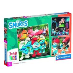   Clementoni 25792 Super Color puzzle - Hupikék Törpikék (3x48 db)