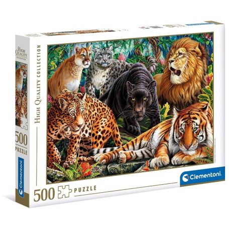 Clementoni 35126 High Quality Collection Puzzle - Vadmacskák (500 db)