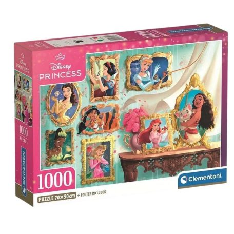 Clementoni 37046 Compact puzzle - Disney hercegnők (1000 db)