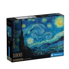   Clementoni 37065 High Quality Museum Collection Compact puzzle - Van Gogh: Csillagos éj (1000 db)