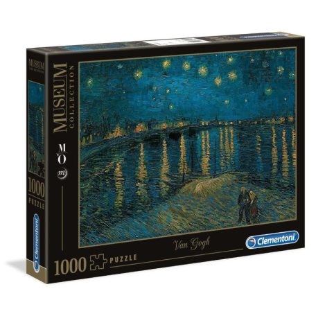 Clementoni 39344 Museum Collection Puzzle - Van Gogh, Csillagos éj a Rhone fölött (1000 db)