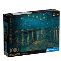   Clementoni 39789 Museum Collection Compact puzzle - Van Gogh: Csillagos éj a Rohne fölött (1000 db)