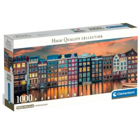 Clementoni 39897 High Quality Collection Panorama Compact puzzle - Fényes Amszterdam (1000 db)
