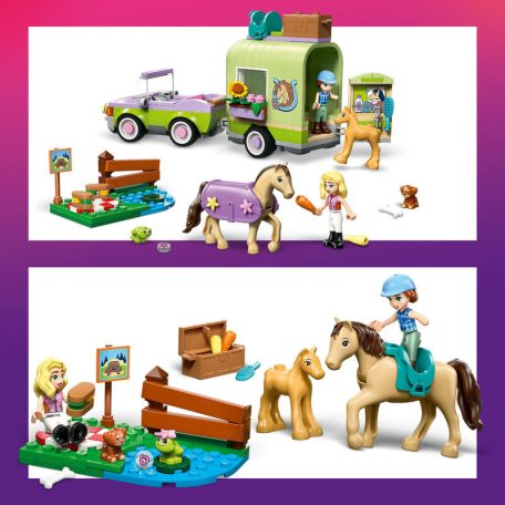 LEGO Friends 42695 Ló- és csikószállító utánfutó