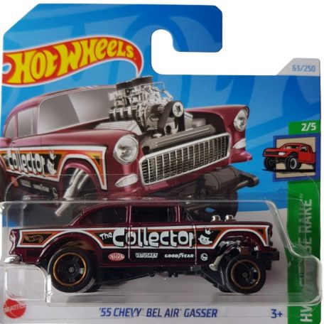 Hot Wheels 1:64 kisautók HW Reverse Rake 2/5 '55 Chevy Bel Air Gasser 63/250
