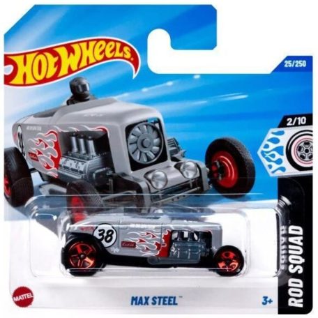 Hot Wheels 1:64 kisautók Rod Squad 2/10 Max Steel 25/250 (szürke)