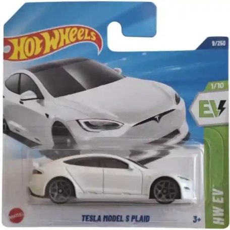 Hot Wheels 1:64 kisautók HW Ev 1/10 Tesla Model S Plaid 9/250 (fehér)