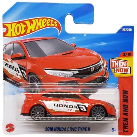 Hot Wheels 1:64 kisautók Then And Now 3/10 2018 Honda Civic Type R 123/250