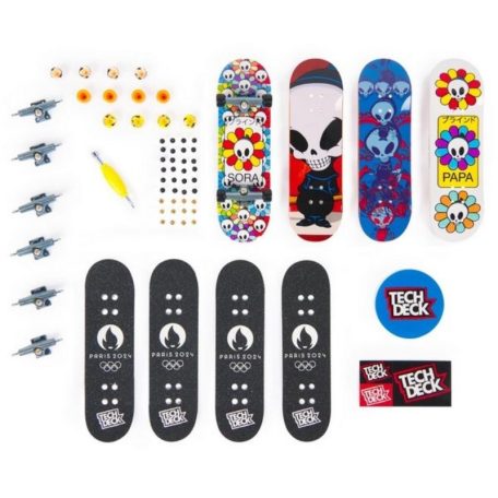 Tech Deck Olimpiai játékok Párizs 2024 - 4 db-os ujjgördeszka szett - Sora Papa