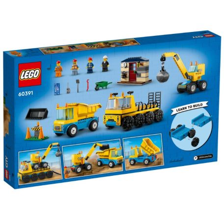 LEGO City 60391 Építőipari teherautók és bontógolyós daru
