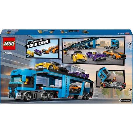 LEGO City 60408 Autószállító kamion sportautókkal