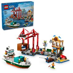   LEGO City 60422 Tengerparti kikötő teherszállító hajóval