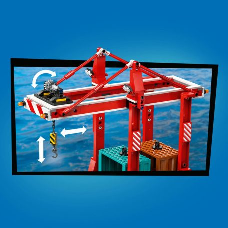 LEGO City 60422 Tengerparti kikötő teherszállító hajóval