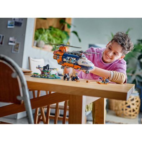 LEGO City 60437 Dzsungelkutató helikopter a bázison