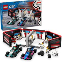   LEGO City Forma 1 60444 F1-es garázs, Mercedes-AMG és Alpine autók