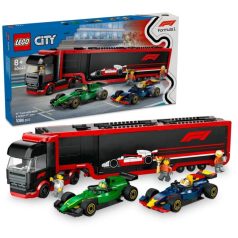   LEGO City Forma 1 60445 F1-es kamion, RB20 és AMR24 F1-es autókkal