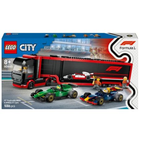 LEGO City Forma 1 60445 F1-es kamion, RB20 és AMR24 F1-es autókkal