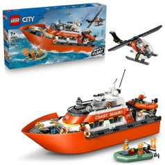   LEGO City Exploration 60504 Parti őrség mentőcsónak és helikopter