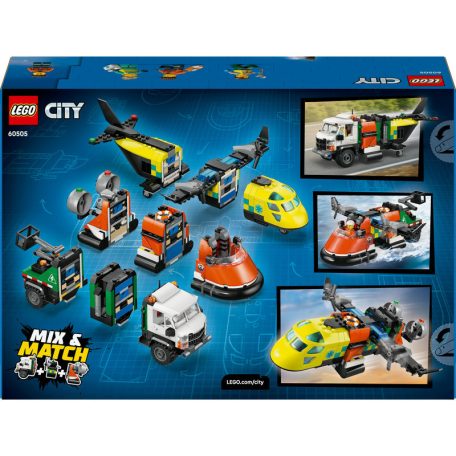 LEGO City Great Vehicles 60505 Repülőgép, emelőkosaras kocsi és légpárnás jármű remix