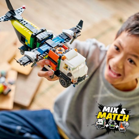 LEGO City Great Vehicles 60505 Repülőgép, emelőkosaras kocsi és légpárnás jármű remix