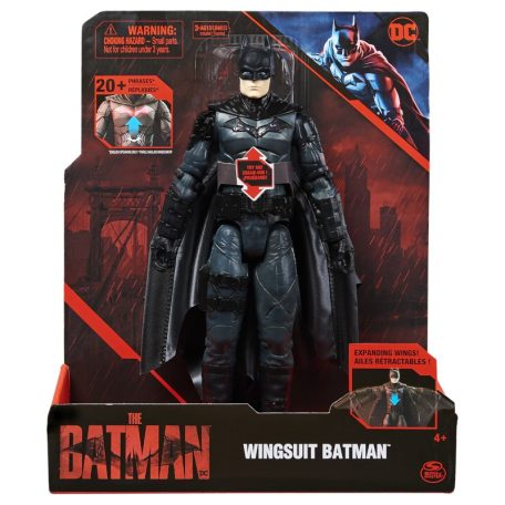 DC Comics Batman, a mozifilm - Wingsuit Batman akciófigura fény- és hanghatásokkal (30 cm)