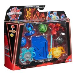   Bakugan Battle League Harci csomag - Nillious, Mantid, Bruiser, Octogan és Trox szett kék kártyatartóval