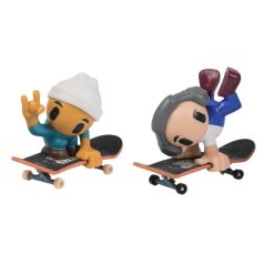   Tech Deck SK8 Crew Twin Shred Pack - Fehér sapkás és Szürke fejhallgatós játékfigura ujjgördeszkával