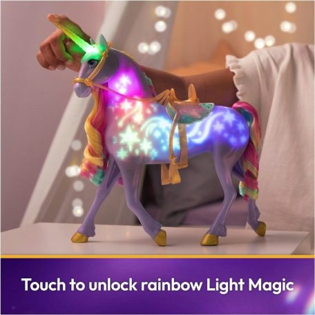 Unikornis Akadémia - Szivárványosan világító Csillag unikornis figura