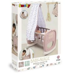 Smoby 220373 Baby Nurse Bölcső baldachinnal