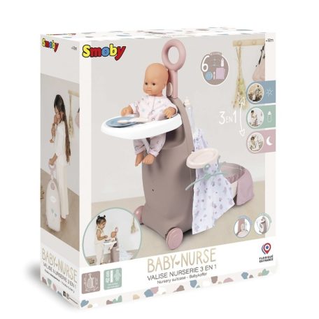 Smoby 220374 Baby Nurse 3 az 1-ben óvodai bőrönd