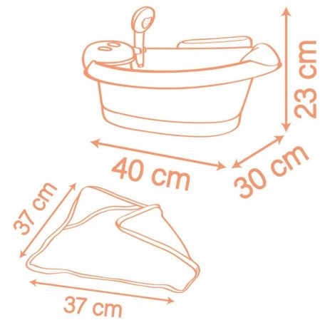 Smoby Baby Nurse 220386 Balneo fürdőkád játékbabáknak