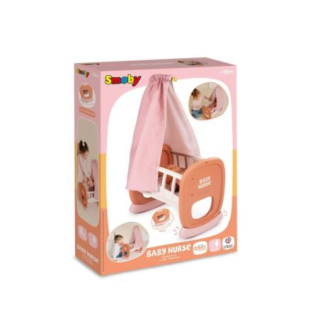 Smoby Baby Nurse 220391 Baldachinos bölcső játékbabáknak