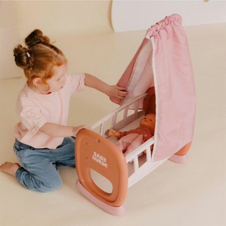 Smoby Baby Nurse 220391 Baldachinos bölcső játékbabáknak