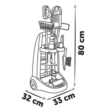 Smoby Rowenta takarítókocsi porszívóval