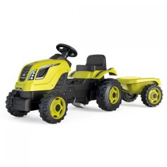 Smoby 710130 XL traktor utánfutóval - Zöld színű